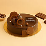 كيك فدج بالشوكولاتة للذكرى السنوية حجم كبير