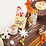 Decorative Chocolate Log Cake 8 Portion