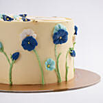 Delphinium Bloom Birthday Vanilla Cake