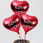 Delicious Choco Vanilla Cake with Balloons