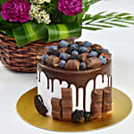 Delicious Choco Vanilla Cake with Flowers