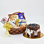 Delicious Choco Vanilla Cake with Hamper