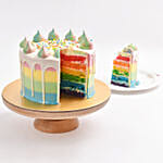 Delicious Rainbow Vanilla Cake 12 Portion