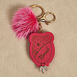 Designer Bag Tag cum Key Chain Pink