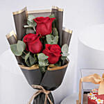 طقم رومانسي | باقة ورد وميني كيك