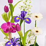 Dubai Chocolate Cake Half Kg With Flowers