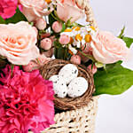 Easter Bird Nest Flower Arrangement