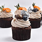 كب كيك موسم الربيع بالشوكولاتة