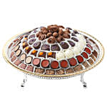 EID Small Round Gold N Silver Tray with stand
