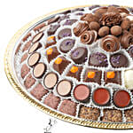 EID Small Round Gold N Silver Tray with stand