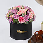 Elegant Flower Arrangement And Cake And Balloon Combo