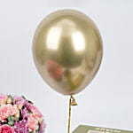 Elegant Flower Arrangement And Cake And Balloon Combo