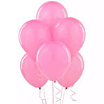 Elegant Pink Gerberas Beautifully Tied Bouquet with Balloons