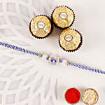 Evil Eye Charm Rakhi And Ferrero Rocher 3 Pcs