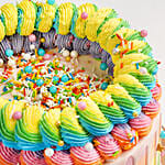 Exquisite Vanilla Rainbow Cake 12 Portion