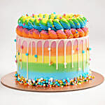 Exquisite Vanilla Rainbow Cake 12 Portion
