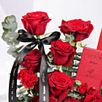 نعيم الحب | بوكس ورد أحمر و شوكولاتة