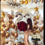 Flowers and Balloon Grand Wishes Room Decoration