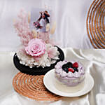 قبة ورد دائم مع ميني كيك