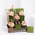 فوسيل برونسو أوتوماتيك رجالية مع باقة ورد