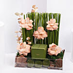 فوسيل برونسو أوتوماتيك رجالية مع باقة ورد