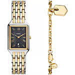 مزهرية أوركيد مع طقم مجوهرات نسائي من فوسيل