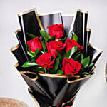 Fudge Cake For Birthday With Flowers