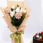 Fudge Fantasy Cake With Flowers