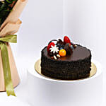 Fudge Fantasy Cake With Flowers