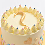 Gender Reavel Cake With Pink Filling