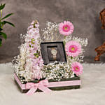 Gerbera Floral Arrangement And Cerruti Timepiece