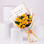 Golden Glow Teachers Day Gerbera Bouquet