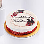 Graduation Flowers Combo In Box With Red Velvet Cake