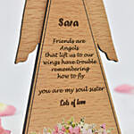 قطعة خشبية زينة للطاولة أنيقة ومميزة على شكل ملاك