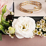 Guy Laroche Dual Tone Bangle With Floral Box For Her