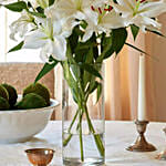 Happiness With Lilies Arrangement Delux