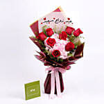 Happy Anniversary Message Flowers Bouquet