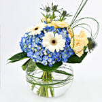 Happy Birthday Hubby Chocolate Cake and Flowers