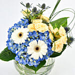 Happy Birthday Hubby Vanilla Cake and Flowers