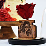 Happy Birthday Princess Red Velvet Cake and Personalised Forever Rose