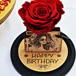 Happy Birthday Princess Vanilla Cake and Personalised Forever Rose