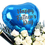 Happy Fathers Day Flower Balloon & Cake