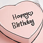 Heart Shaped Chocolate Cartoon Cake 12 Portion