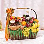 سلة هدايا و فواكه تحيات قلبي