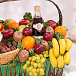 سلة هدايا و فواكه تحيات قلبي