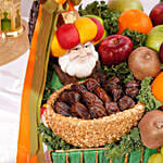 سلة هدايا و فواكه تحيات قلبي