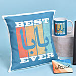 مجموعة هدايا رجالية مخصصة للأب وسادة وبرواز صورة