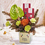 Holidays Joy With Flowers And Chocolates