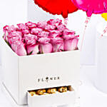 Hues Of Purple and Chocolates With Balloons