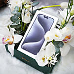 Iphone 15 Pro Max 1 TB  White Titanium Gift Box with Flowers